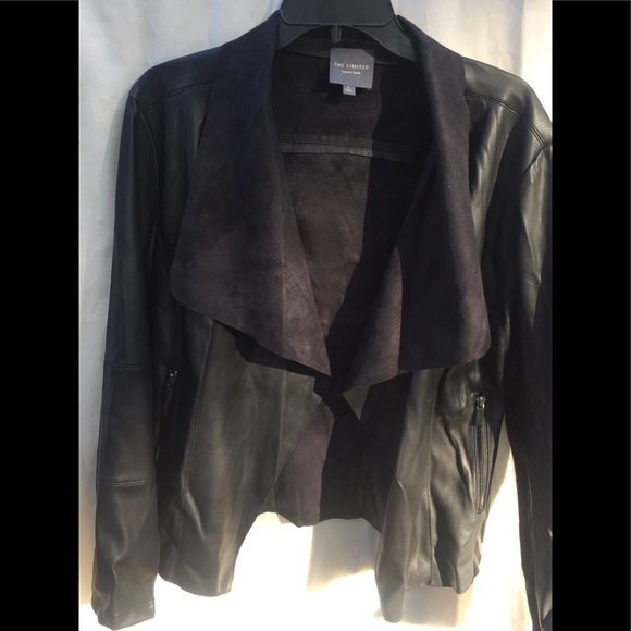 The Limited Jackets & Blazers - The Limited faux black leather jacket size L.